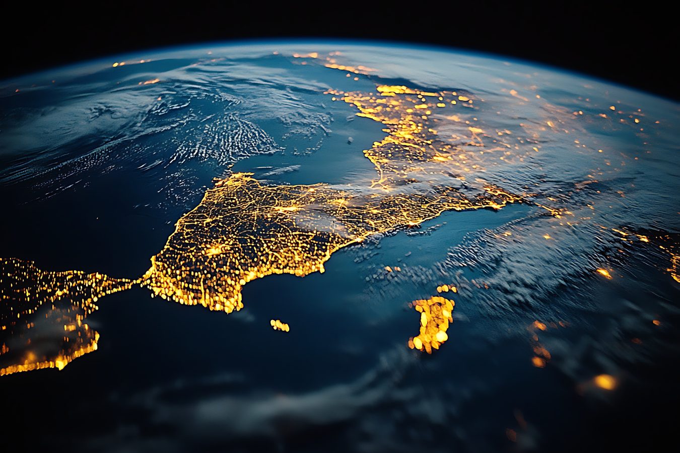 Iberian Peninsula Night Lights from Space